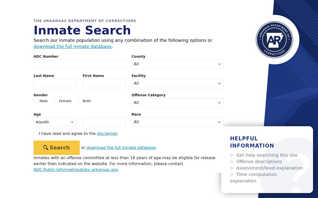 Johnson County arrest records Arkansas inmate search